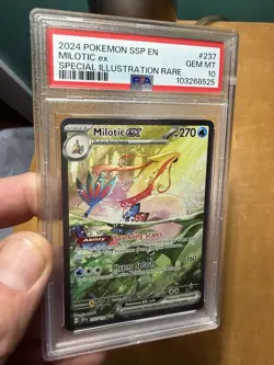Pokemon TCG Milotic EX Sir Scarlet & Violet Surging Sparks 237/191 PSA 10 - Image 1