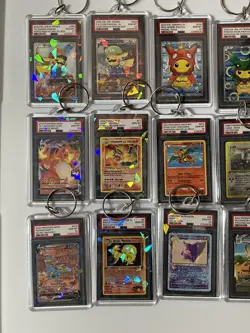 Pokemon TCG PSA Card Acrylic Mini Keychain Lot Of 24 CUSTOM - Pikachu Charizard - Image 2