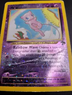 Pokemon TCG Southern Islands 2001 Mew Reverse Holo 1/18 *Some Damage See Pics* - Image 3