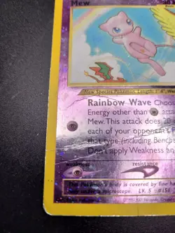 Pokemon TCG Southern Islands 2001 Mew Reverse Holo 1/18 *Some Damage See Pics* - Image 4