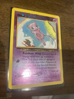 Southern Islands Mew 2001 Reverse Cosmos Holo Pokemon Card #1/18 TCG - Image 1