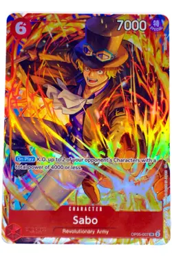 One Piece Illustration Box 5 : Sabo OP05-007 SR Super Rare Alt Art Promo English - Image 1