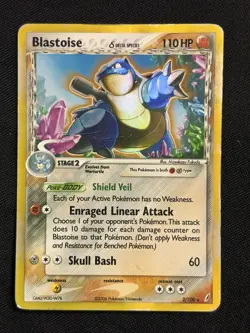 Blastoise (Delta Species) 2/100 Holo Crystal Guardians HP Pokemon Card - Image 1