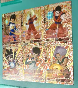 6 Gold Holo Foil Alt Art BT24 Cards Goku Vegeta Gohan Trunks Dragon Ball Super - Image 2