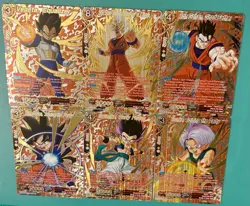 6 Gold Holo Foil Alt Art BT24 Cards Goku Vegeta Gohan Trunks Dragon Ball Super - Image 3