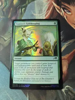 MTG Tamiyo's Safekeeping (211/606) Kamigawa Neon Dynasty LP FOIL - Image 2