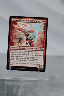 1x General Kreat, the Boltbringer, Anime Art, Foundations Jumpstart, MTG NM - Image 1