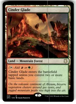 Cinder Glade Commander: Adventures in the Forgotten Realms Regular MTG NM - Image 1