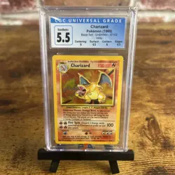 CGC 5.5 Excellent Charizard Pokemon(1999) Base Set- Unlimited- 4/102 Holo - Image 1