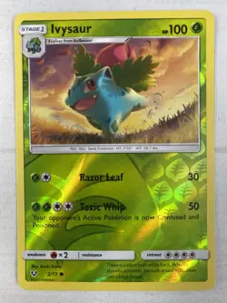 Ivysaur 2/73 Reverse Holo Common Shining Legends Pokemon 2017 NM - Image 1