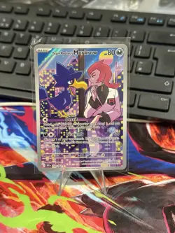 Pokemon TCG Destined Rivals Team Rockets Murkrow Illustration Rare Card 200/182 - Image 1