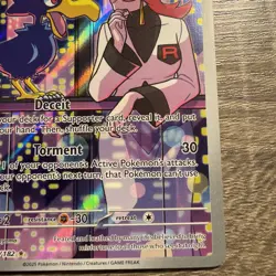 Pokemon TCG Destined Rivals Team Rockets Murkrow Card 200/182 IR Mint Condition - Image 4