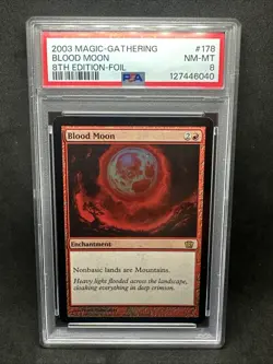 MTG Blood Moon 8th Edition Foil PSA 8 Near Mint 1 - Image 1