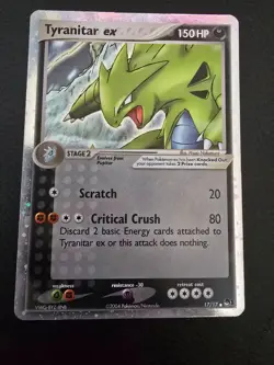 Tyranitar EX 17/17 Holo Ultra Rare Promo Pokemon Card TCG 2004 POP SERIES 1 nm - Image 1