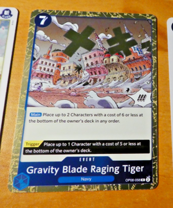 ONE PIECE ENGLISH CARD RARE HOLO GAME CARTE GRAVITY OP06-058 EN JCC MINT - Image 1