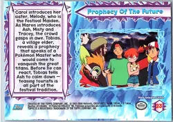 2000 Topps Pokemon The Movie 2000 #23 Prophecy Of The Future Foil Parallel - Image 2