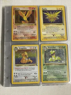 Pokemon Card Binder Collection Wotc, Vintage, Bulk, Holos Base Set Jungle 1st Ed - Image 1