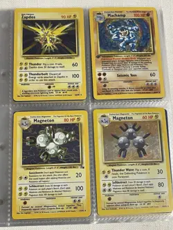 Pokemon Card Binder Collection Wotc, Vintage, Bulk, Holos Base Set Jungle 1st Ed - Image 3