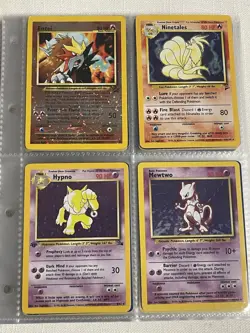 Pokemon Card Binder Collection Wotc, Vintage, Bulk, Holos Base Set Jungle 1st Ed - Image 5