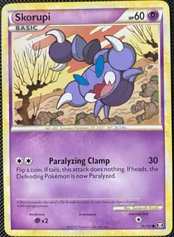 Skorupi 76/102 Triumphant Regular - Pokemon Card - Image 1