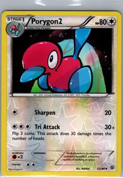 Porygon2 65/98 Reverse Holo XY - Ancient Origins - Pokemon Card - NM - Image 1