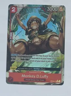 One Piece TCG Monkey D. Luffy OP06-013 Alt Art Wings of the Captain English - Image 1