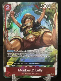 One Piece TCG Monkey D. Luffy Alt Art OP06-013 Wings of the Captain Foil English - Image 1