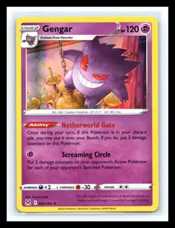 💥 Gengar - 066/196 - Holo Rare Pokemon TCG Lost Origins 2022 - Image 1