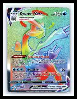 💥 Pokemon TCG Kyurem VMAX 197/196 Lost Origin Rainbow Secret Rare Holo - Image 1