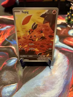 Pokemon TCG Tepig Card Scarlet Violet White Flare 096/086, NM+ Condition - Image 1