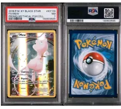 Pokemon Mew Mythical Pokemon Collection Black Star Full Art Promo XY110 PSA 7 - Image 3