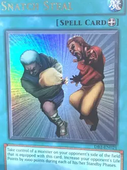 yugioh SNATCH STEAL DB1-EN021 Unlimited Edition Ultra Rare near mint - Image 2