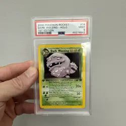 117916190 Dark Weezing 2000 Pokemon Team Rocket First Edition #14/82 Holo PSA 9 - Image 1