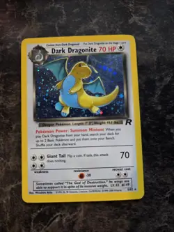 Pokemon TCG Dark Dragonite - 5/82 Team Rocket Unlimited Holo Rare Card WOTC DMG - Image 1