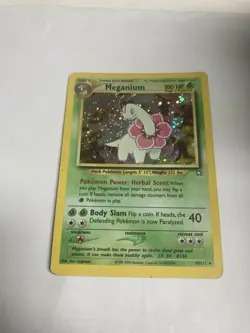 Pokemon TCG Meganium Neo Genesis Unlimited 10/111 Holo Rare MP w/Holo Swirl - Image 1