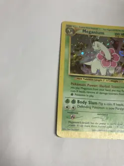 Pokemon TCG Meganium Neo Genesis Unlimited 10/111 Holo Rare MP w/Holo Swirl - Image 5