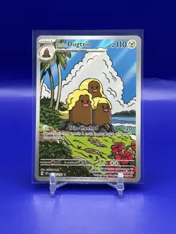 Pokemon TCG Alolan Dugtrio Holo Card Sv08: Surging Sparks 208/191 NM Condition - Image 1