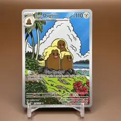 Pokemon TCG Alolan Dugtrio Holo Card Sv08: Surging Sparks 208/191 NM Condition - Image 1