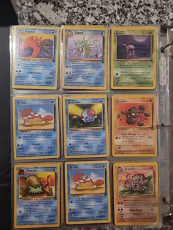 18 Vintage Pokemon Card Lot WOTC 1999 Fossil Zapdos Rare Lapras Rare No Holos - Image 2