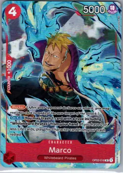 Marco (Alt Art) OP02-018 English Paramount War - One Piece Card - NM - Image 1