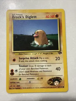 Pokemon Brock's Diglett Gym Challenge 67/132 Regular Common Card TCG Near Mint! - Image 1