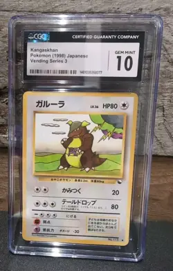CGC 10 Gem Mint 1998 Pokemon Japanese Vending Series 3 Kangaskhan #115 Card - Image 1