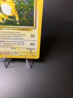 Raichu Holo Base Set 14/102 GERMAN Vintage Pokemon Card 1999 Creased MP WOTC - Image 3