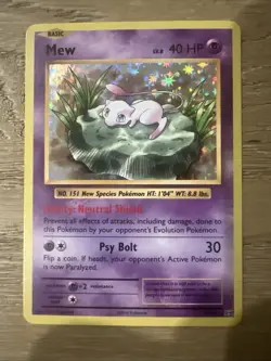 Pokemon Mew 53/108 XY Evolutions Holo Rare Basic 40HP English Card - Image 1
