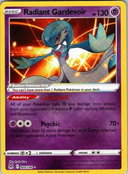 Radiant Gardevoir 069/196 SWSH11: Lost Origin Pokemon TCG NM - Image 1