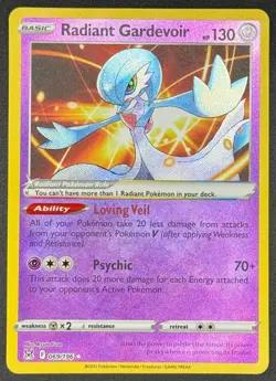 Radiant Gardevoir 069/196 Pokemon TCG SWSH11: Lost Origin Radiant Rare NM - Image 1