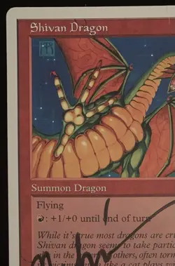 Magic The Gathering MTG SHIVAN DRAGON Promo Oversized Signed Melissa Benson 6x9! - Image 2