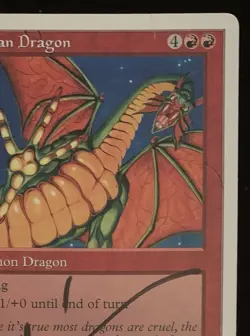 Magic The Gathering MTG SHIVAN DRAGON Promo Oversized Signed Melissa Benson 6x9! - Image 3