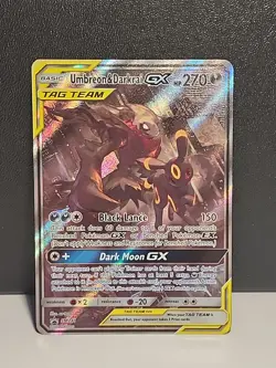 Pokemon TCG Umbreon & Darkrai GX Tag Team SM241 Holo Black Star Promo Sun Moon - Image 1