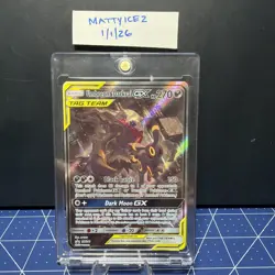 Pokemon TCG Umbreon & Darkrai GX Black Star Promo Tag Team Full Art Holo SM241 - Image 1